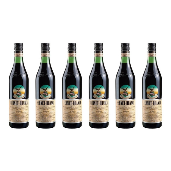 Fernet Branca 1l X6 Zetta Bebidas 