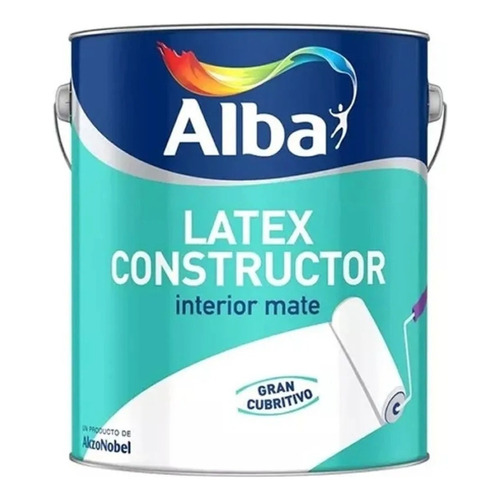 Latex Interior Alba Constructor Profesional 1 Lt - Sagitario Acabado Mate Color Blanco