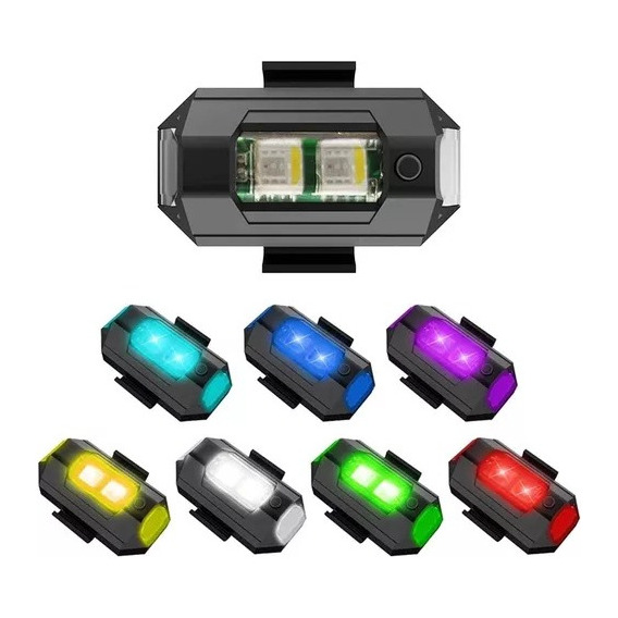 Luz Trasera Intermitente Para Bici 7 Colores 3 Intensidades