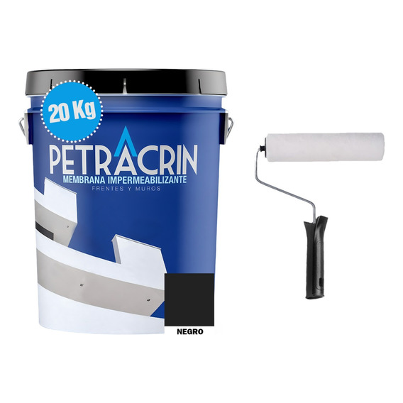 Combo Membrana Liquida 20 Kg Transitable Petracrin + Rodillo