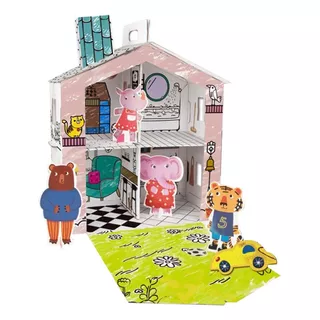 Casita Muñecas Arma Pinta My Little Doll House Juguete Niñas Color My Little Dollhouse