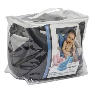 Almofada De Banho Acolchoada Ergonômica Infantil Seguro Bebe Cor Cinza