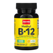 Suplemento En Comprimidos Masticables Jarrow Formulas  Methyl B-12 Vitamina B12 Sabor Limón En Pote 100 Un
