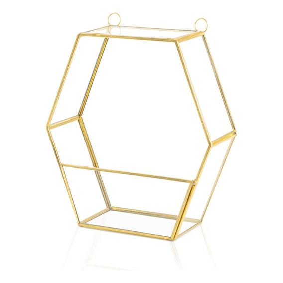 Estantería Retro Hexagon Dorado Bvs