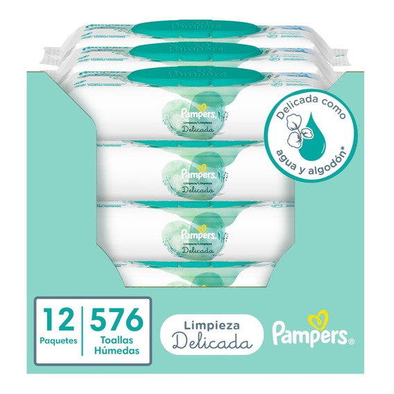 Pack 12 Paquetes Toallitas Humedas Pampers Wipes Ld 576un