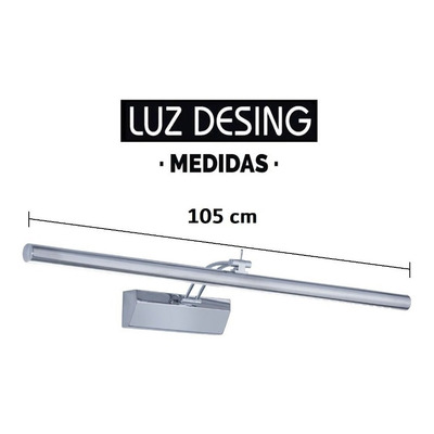 Aplique Pared Luz Led 15w Acero Cromo Calidad Premium Tz