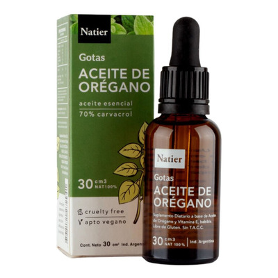 Aceite Esencial De Oregano Natier 30ml 70% Carvacrol