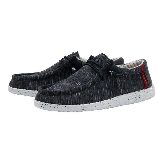 Zonazero Hey Dude Mocasines Wally Stretch Fleece Black Brick