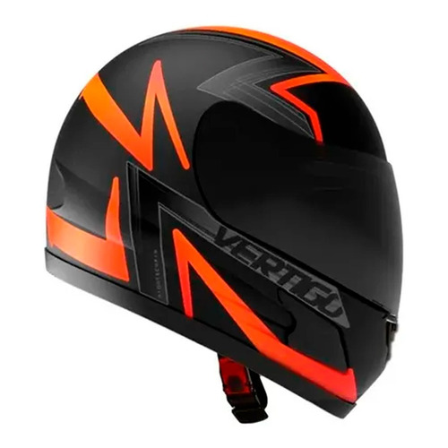 Casco Moto Integral Vertigo Hk7 Naranja Fluo M