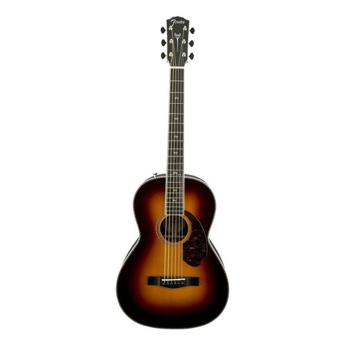 Guitarra Electroacústica Fender Paramount PM-2 Deluxe para diestros vintage sunburst ébano brillante