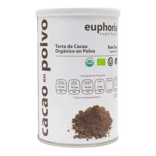 Cacao Orgánico En Polvo Certificado Euphoria Superfoods 150g