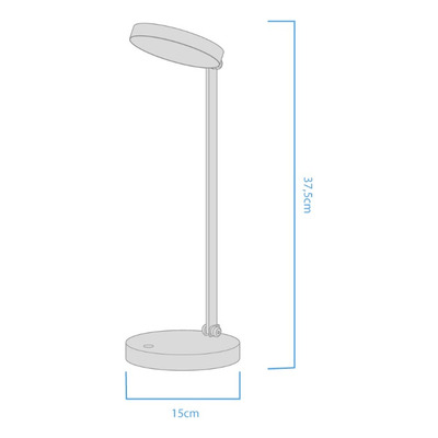 Lampara Velador Juno Blanco Led Carga Celular Dimerizable Mc