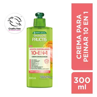  Garnier Crema Para Peinar 10 En 1 Fructis Adiós Esponjado 300 Ml