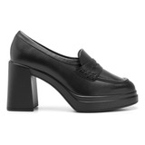 Mocasines Y Oxfords Flexi Para Mujer Estilo 127401 Negro