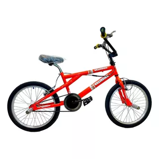 Bicicleta Rodado 20 Nene Bmx Naranja Fluo