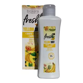 Salerm Shampoo Biokera Fresh Yellow Shot 300ml 91% Vegano 