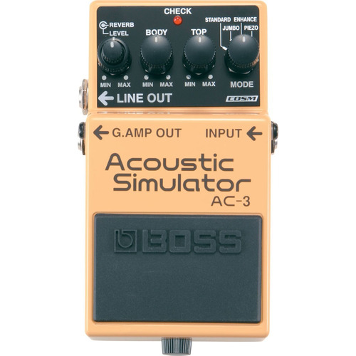 Pedal De Guitarra Ac-3 Acustic Simulator - Ac3 Boss Cor Laranja-claro