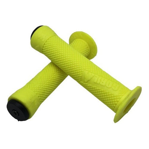 Puños Grips Gorila Gel Bicicleta Bmx Freestyle Color Amarillo