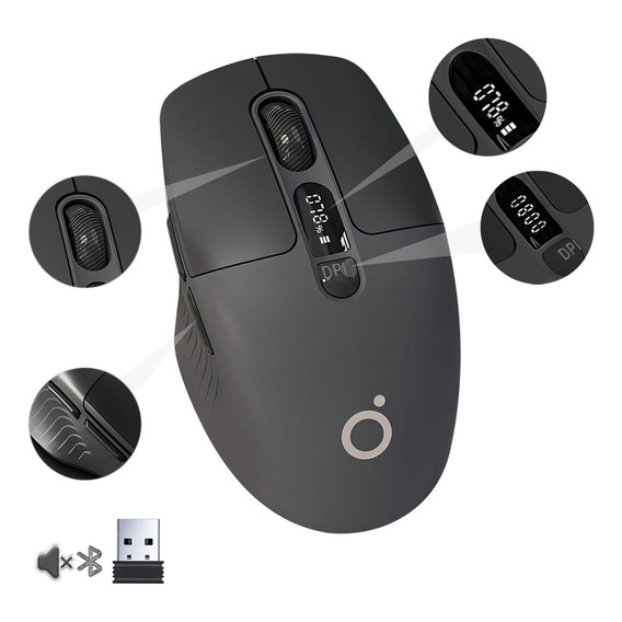 Mouse Inalámbrico Bluetooth Recargable Gamer Ergonomico 2.4g