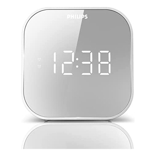 Radio Reloj Despertador Philips Pantalla Led Digital Premium Color Blanco