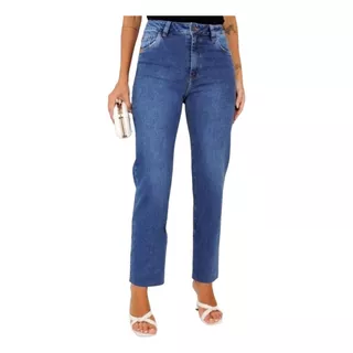 Calça Jeans Barra Desfiada Mom Feminina Revanche Liliane Up