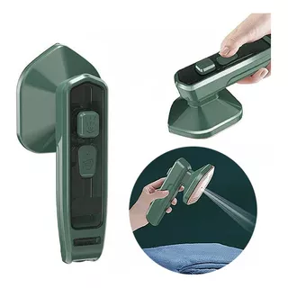 Mini Plancha Portatil 2 En 1 Humeda Vapor Y Seca 30w Color Verde