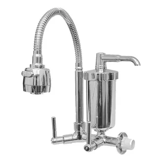 Torneira Gourmet Metal Inox Com Filtro Parede Luxo C61