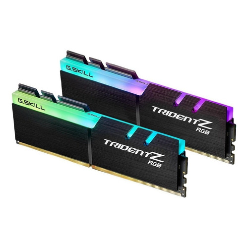 Memoria RAM Trident Z RGB gamer color negro 64GB 2 G.Skill F4-3600C18D-64GTZR