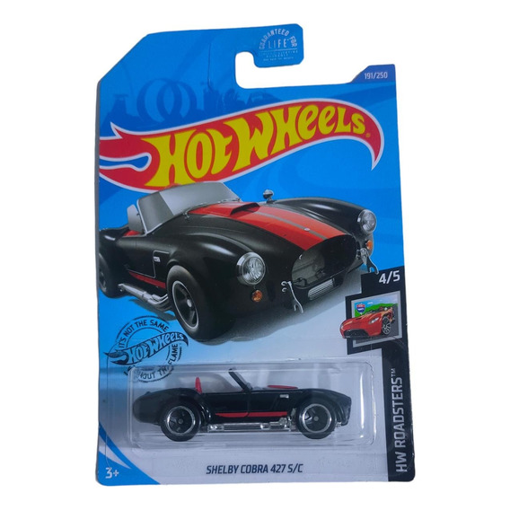 Hot Wheels Shelby Cobra 427 S/c Negro Rojo Hw Roadsters 2018