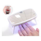 Mini Lampara Secado De Uñas Led Uv Portatil Usb Con Espejo