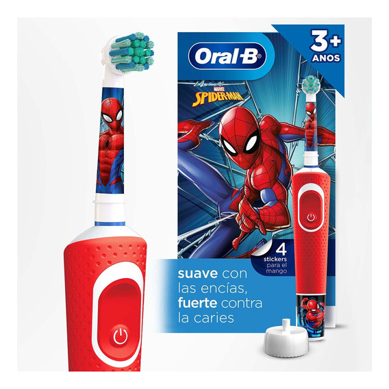Cepillo De Dientes Eléctrico Oral-b Spider-man Para Niños +3