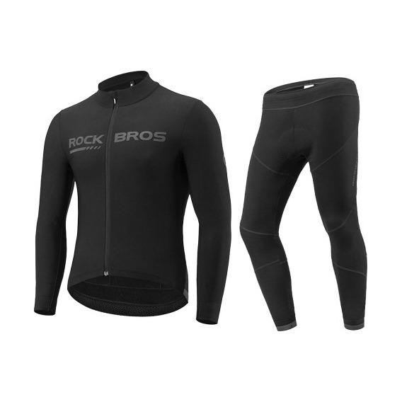 Conjunto Ciclismo Jersey Pantalón Rockbros Térmico Mtb Ruta