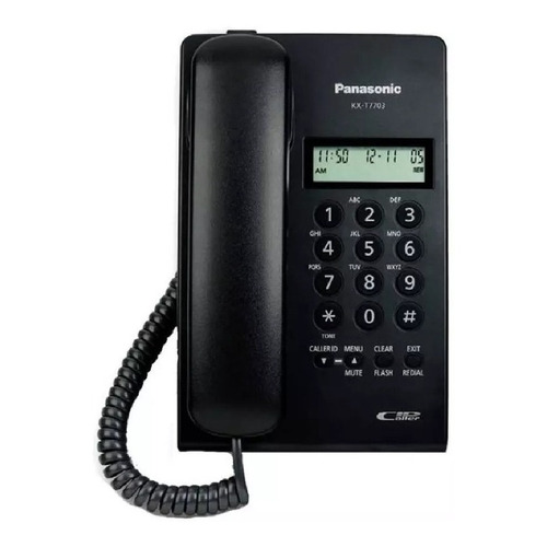 Teléfono Panasonic KX-T7703 fijo - color negro