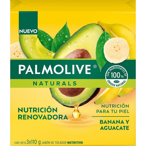 Jabon Palmolive Banano Y Aguacate X 110g X 3und