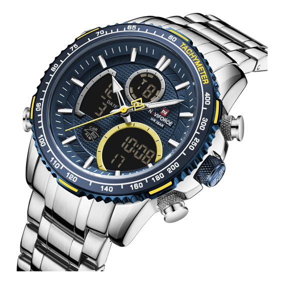 Reloj Impermeable Naviforce De Acero Inoxidable Para Hombre