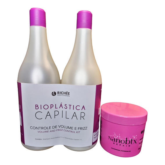 Kit Richee Alisado Bioplastica 1l + Richee Nanobtx 500g