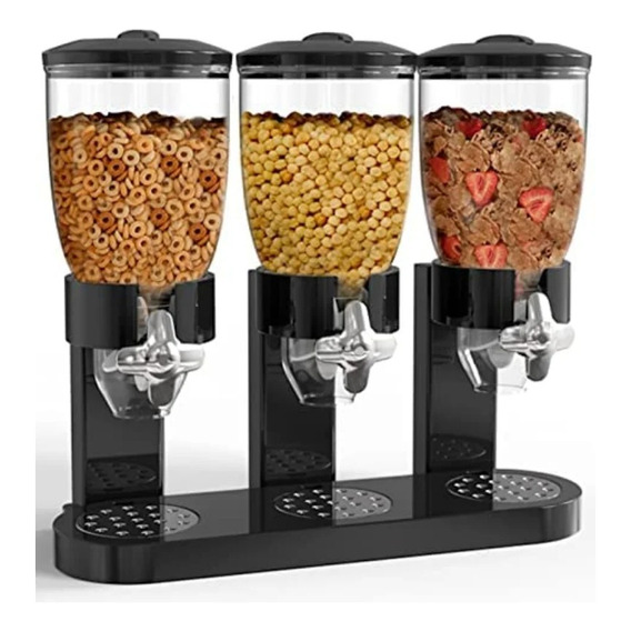 Dispensador De Cereal Triple Recipiente De Cocina 