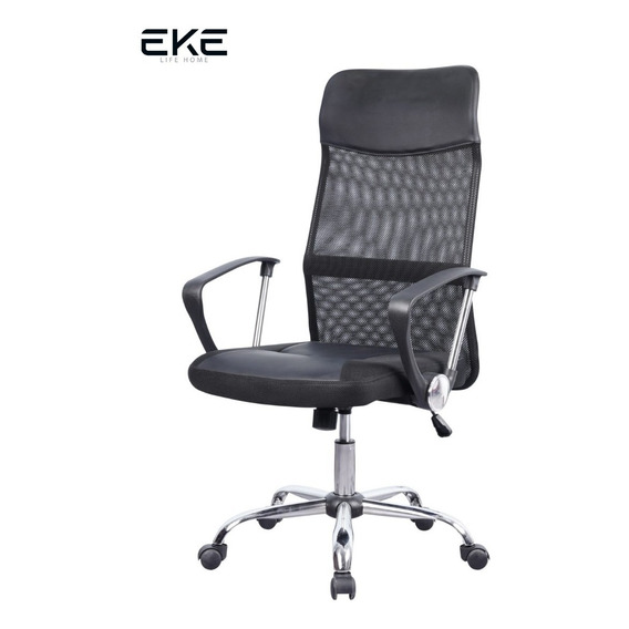 Silla Escritorio Oficina Ejecutiva Ergonómica Tapizado Mesh Color Negro