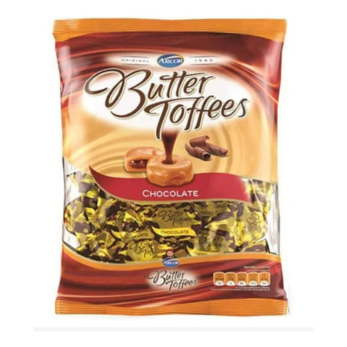 Arcor Butter Toffees Caramelo Con Chocolate 50pz 300g