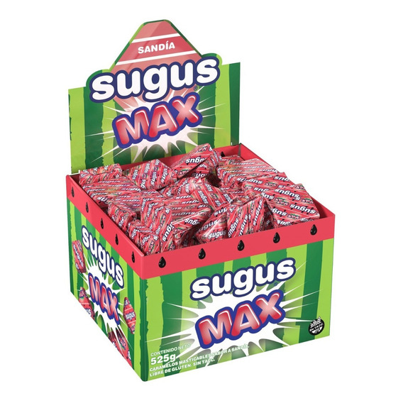 Nuevos! Caramelos Sugus Max Sandia Masticables Sin Tacc