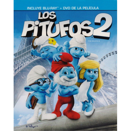 Los Pitufos Dos 2 Pelicula Blu-ray + Dvd + Masterizada 4k
