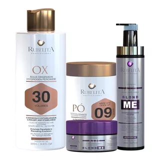 Kit Ox30 + Pó Descolorante Profissional + Linha Matizadora