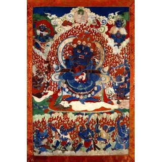 Thangka Budista Tibetana Buda Budismo Em Tela 38cm X 25cm