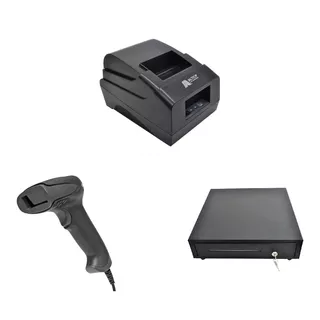 Kit Pos Cajon Monedero Lector Impresora Termica Punto Venta