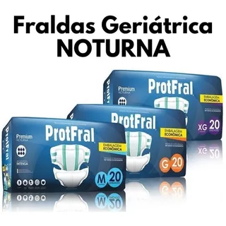 Fralda Noturna Geriatrica Protfral Premium M,g, Xg C/20 Unid