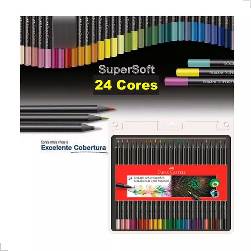 Lápis de Cor Ecolápis Bicolor 24 Lápis/48 Cores Faber Castell