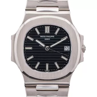 Relógio Patek Philippe Nautilus Automático Mostrador Preto