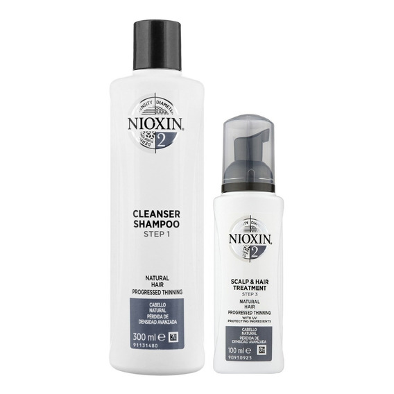 Nioxin-2 Shampoo 300ml + Espuma Capilar Cabello Natural