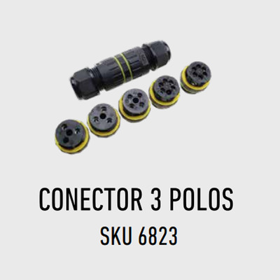 Conector Para Cable Exterior Reflector Estanco 3 Polos Lk