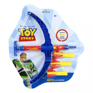 Arco Mini Ballesta Toy Story Juguete Economico Niños Dardos Color Azul